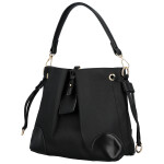 Módní dámská koženková kabelka na rameno Linna, černá
