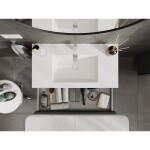 MEXEN/S - Orio koupelnová skříňka 90 cm s umyvadlem Otis, 1 šuplík, grafit mat/bílá mat 91A10-09023-1-BF66-W18M01