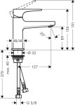 HANSGROHE - Metropol Umyvadlová baterie s výpustí Push-Open, kartáčovaný černý chrom 32500340