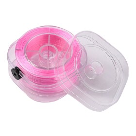 Elastická lycra - ∅ 0,8 mm - růžová - krabička - 90 m - 1 ks