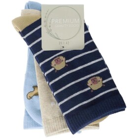 Fuski boma Ponožky dámské 34281 3 páry mix barev a motivů