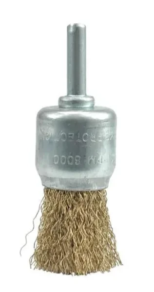 Vorel Kartáč drátěný čelní s nástavcem do vrtačky 24 mm / Kartáč drátěný čelní / Pomosazený drát