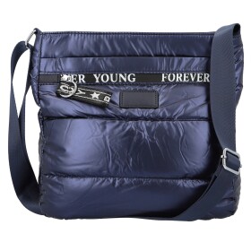 Stylová dámská textilní crossbody kabelka Zayana, tmavě modrá