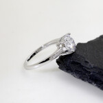 LUNICA Stříbrný zásnubní prsten PAPRSEK Velikost prstenu: 10 (EU: 62-64) 0544_10