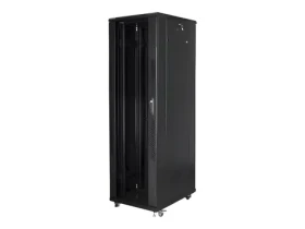 Lanberg Stojanový rozvaděč 42U 600x1000 černá / Stojanový rozvaděč / 19" / LCD displej / Nosnost 800 kg (FF01-6042-12B)