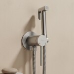 REA - Podomítková bidetová baterie Foss Clif Brush Nickel REA-B5843