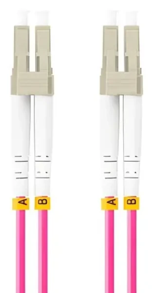 Lanberg FO-LULU-MD41-0020-VT / Optický patch kabel / LC/UPC-LC/UPC / Duplex / OM4 50/125 / 2 m / fialová (FO-LULU-MD41-0020-VT)
