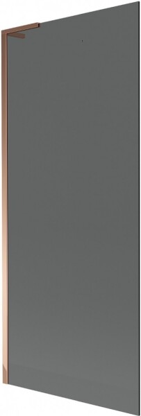 MEXEN/S - Next L vanová zástěna FIX 80 x 150, grafit, růžové zlato 895-080-000-03-40-60