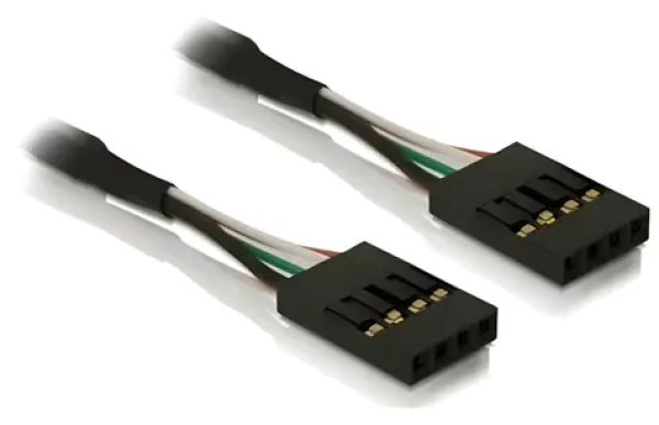 Delock černý / Interní USB kabel / pin header 4-pin samice/samice / 0,4 m (82426)