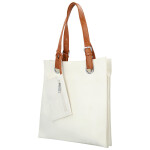 Módní dámská koženková kabelka na rameno Paytona, bílá