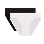 Dámské bezešvé kalhotky 2 ks DIM SEAMLESS MAXI BRIEF 2x - DIM - černá L
