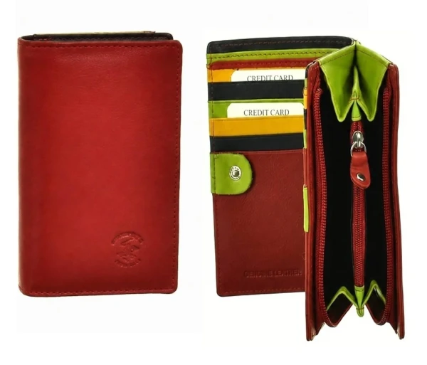 Dámská peněženka BHPC Colorfull combi - červená BH-2968-02 červená