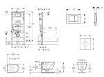 GEBERIT - Duofix Set předstěnové instalace, kompaktního klozetu Oudee Vortex a sedátka softclose, tlačítko Delta30, alpská bílá SANI11CA3172B