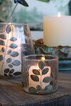 Chic Antique Skleněný svícen Decor Dried Leaves, přírodní barva, sklo