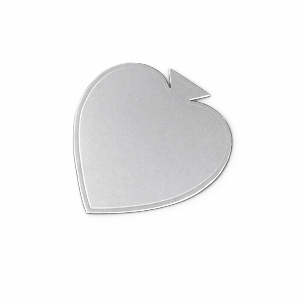 Cake star Podložka pod minidezerty stříbrná list 8,5x9,5 cm