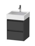 DURAVIT - Ketho.2 Umyvadlová skříňka 55x48x46 cm, 2 zásuvky, grafit mat K25274049490000