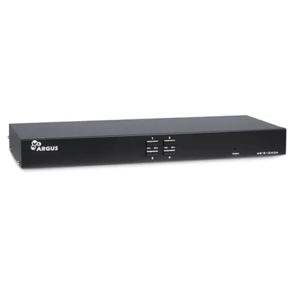 Inter-Tech AS-9104DA / KVM přepínač / Rackmount / 4× DVI-I / USB / audio / 256 PC (88887301)