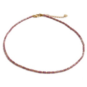 Náhrdelník s rodochrositem Seraphine - chirurgická ocel, Růžová 40 cm + 5 cm (prodloužení)