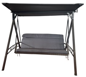 Rojaplast RATTAN zahradní houpačka HNĚDÁ