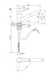 IDEAL STANDARD - CeraFlex Dřezová baterie s výsuvnou sprškou, BlueStart, chrom BC143AA