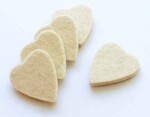 Timber Tones Felt Tones Heart Natural Wool Felt