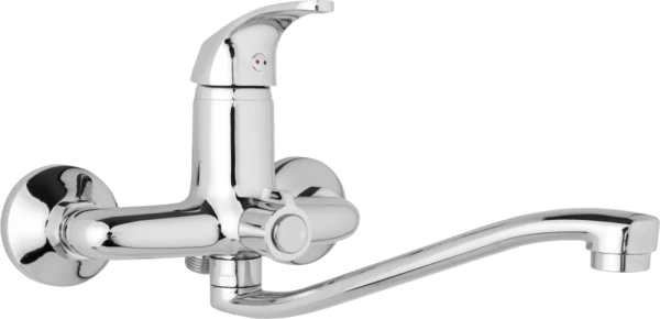 JB Sanitary Nástěnná umyvadlová a sprchová baterie SLIM, rozteč 150 mm, otočný přepínač v těle, bez příslušenství, S ramínko 300 mm A10 39 40