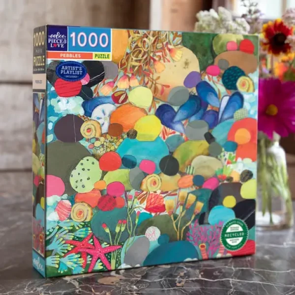 EEBOO Čtvercové puzzle Kamínky
