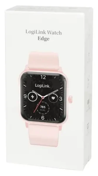 LogiLink Edge růžová / Chytré hodinky / 1,83" LCD / Dotykový displej / Bluetooth 5.2 (SW0001P)