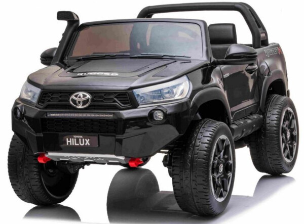 Mamido Dětské elektrické autíčko Toyota Hilux 2x24V7Ah | 4x200W | 4x4 | pro 2 děti | ECO kůže | EVA kola černé
