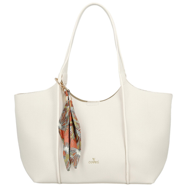 Moderní dámská koženková kabelka na rameno Olga, béžová