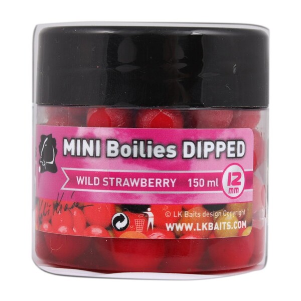 LK Baits MINI Boilies v dipu 12mm 150ml - Wild Strawberry,LK Baits MINI Boilies v dipu 12mm 150ml - Wild Strawberry