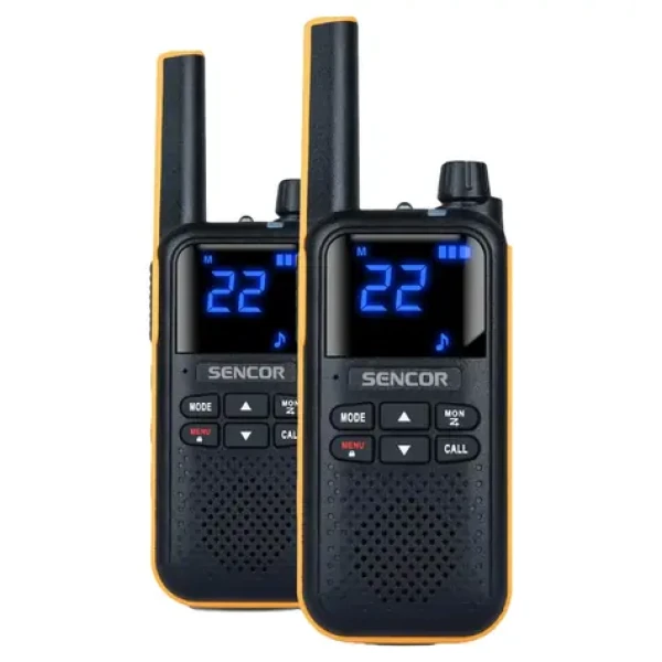SENCOR SMR 700 žlutá / 2x vysílačka / LCD / VOX / 16 kanálů (8590669381449)