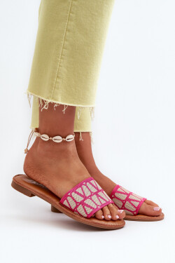 Dámské sandály na ploché podrážce fuksiové od Traivea 36