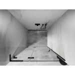 MEXEN/S - Lunar L sprchové dveře křídlové levé 70, transparent, černá 834L-070-000-70-00-L