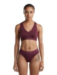 Dámská merino podprsenka ICEBREAKER Wmns Merino 125 Cool-Lite Sprite Racerback Bra, Dark Berry velikost: XS
