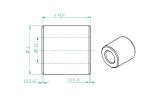 Solidify3D Sada 4 kusů distančních podložek D6/D3/L6 MK3S 2x5,9 a 2x6,1mm