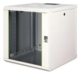 DIGITUS Unique 9U šedý / Nástěnný rozvaděč / 19" / 600 x 600 mm / Skleněné dveře / Nosnost 100 kg (DN-19 09U-6/6)