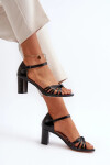 Sandály na podpatku 24SD98-6765 černé - Step in style 37