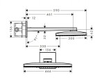 HANSGROHE - Rainmaker Select Hlavová sprcha 460, 2 proudy, sprchové rameno 46 cm, černá/chrom 24005600