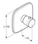 KLUDI - Amba Termostat pod omítku, chrom 537290575