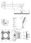 HANSGROHE - Raindance Alive Q Sprchový set s termostatem pod omítku, s tělesem, 21x34 cm, 3 proudy, kartáčovaný bronz 24620140