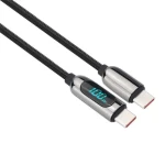 Solight Kabel USB-C (M) - USB-C (M) 2m černá / 100W / displej (8592718034337)