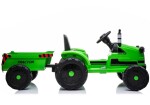 Mamido Dětský elektrický traktor s vlečkou T1 zelený
