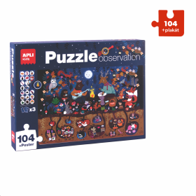 APLI edukační puzzle - Les, 104 ks, 6+