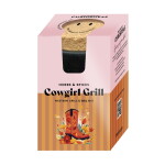 The Cabinet of CURIOSITEAS Směs grilovacího koření Cowgirl Grill 80 g + dóza, oranžová barva, keramika, korek