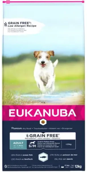 Eukanuba Adult Small & Medium Grain Free Ocean Fish 12 kg