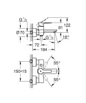 GROHE - Lineare New Vanová baterie, kartáčovaný Cool Sunrise 33849GN1