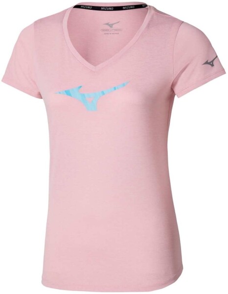 MIZUNO Core Runbird Tee Women Bleached Mauve - Běžecké tričko Mizuno Core Runbird Tee J2GAC71061 Velikost textilu: M