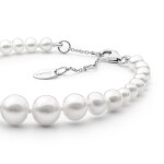 Perlový náramek Bianca - sladkovodní perla, stříbro 925/1000, 18 cm (XS) Bílá