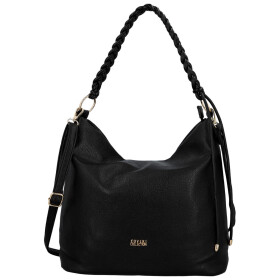 Moderní dámská koženková kabelka na rameno Bonnie, černá